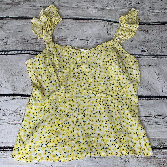 NWT H&M Flower Print Summer Top Size S - Picture 1 of 10